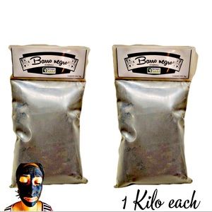2 Black Clay for Facial/Body Mask- Barro Negro Natural para Mascarillas